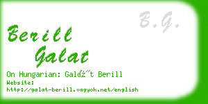 berill galat business card